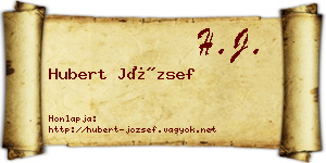 Hubert József névjegykártya