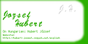 jozsef hubert business card