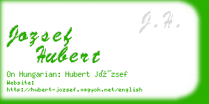 jozsef hubert business card